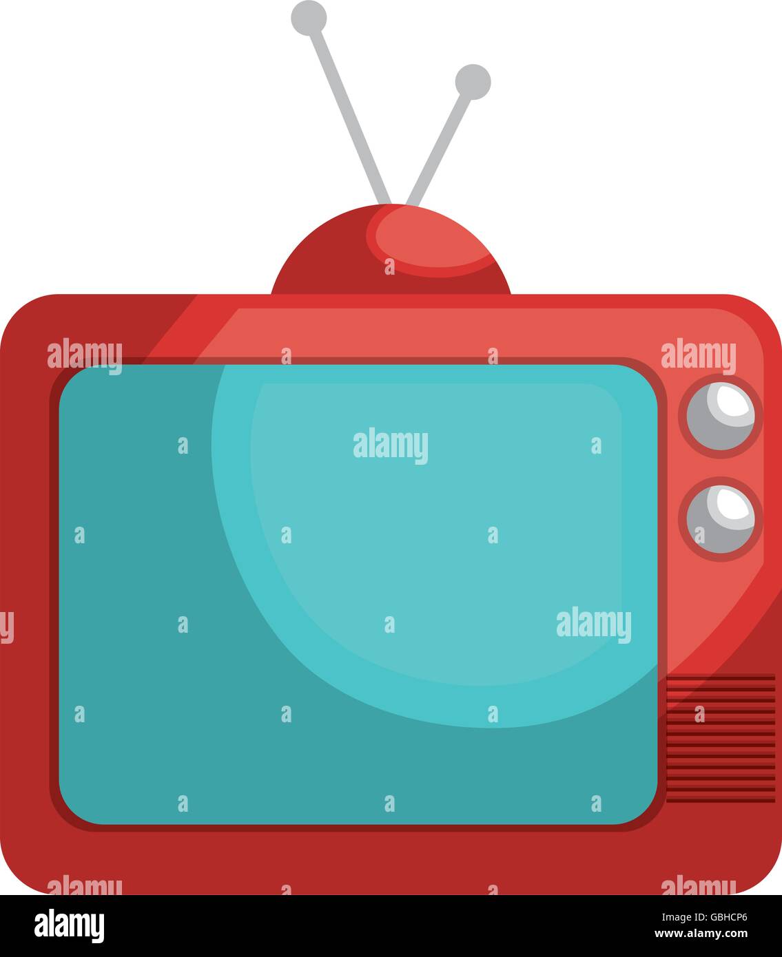 Retro Television isolated flat icon. Stock Vector