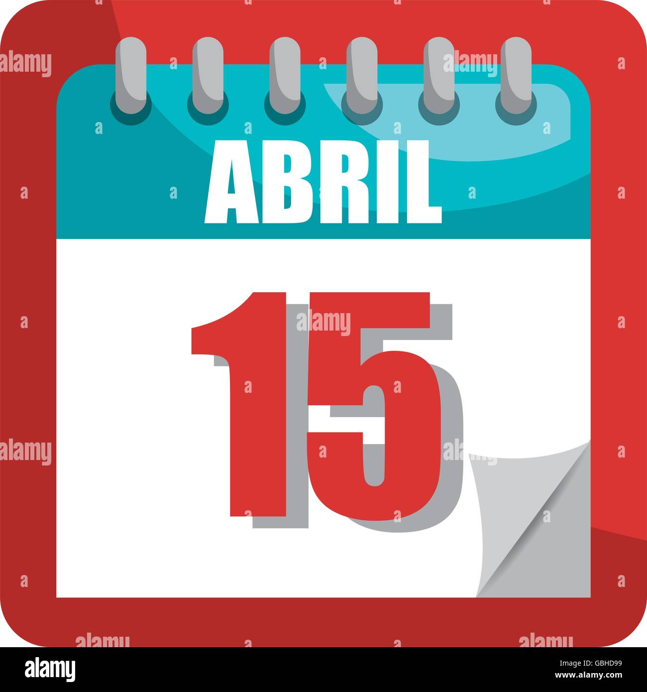 Calendar isolated flat icon, vector illustration Stock Vector Image ...