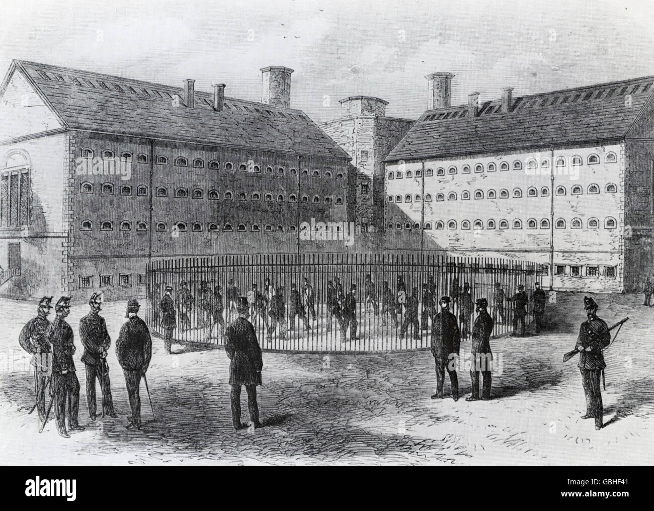 MOUNTJOY PRISON, Dublin, about 1870 Stock Photo