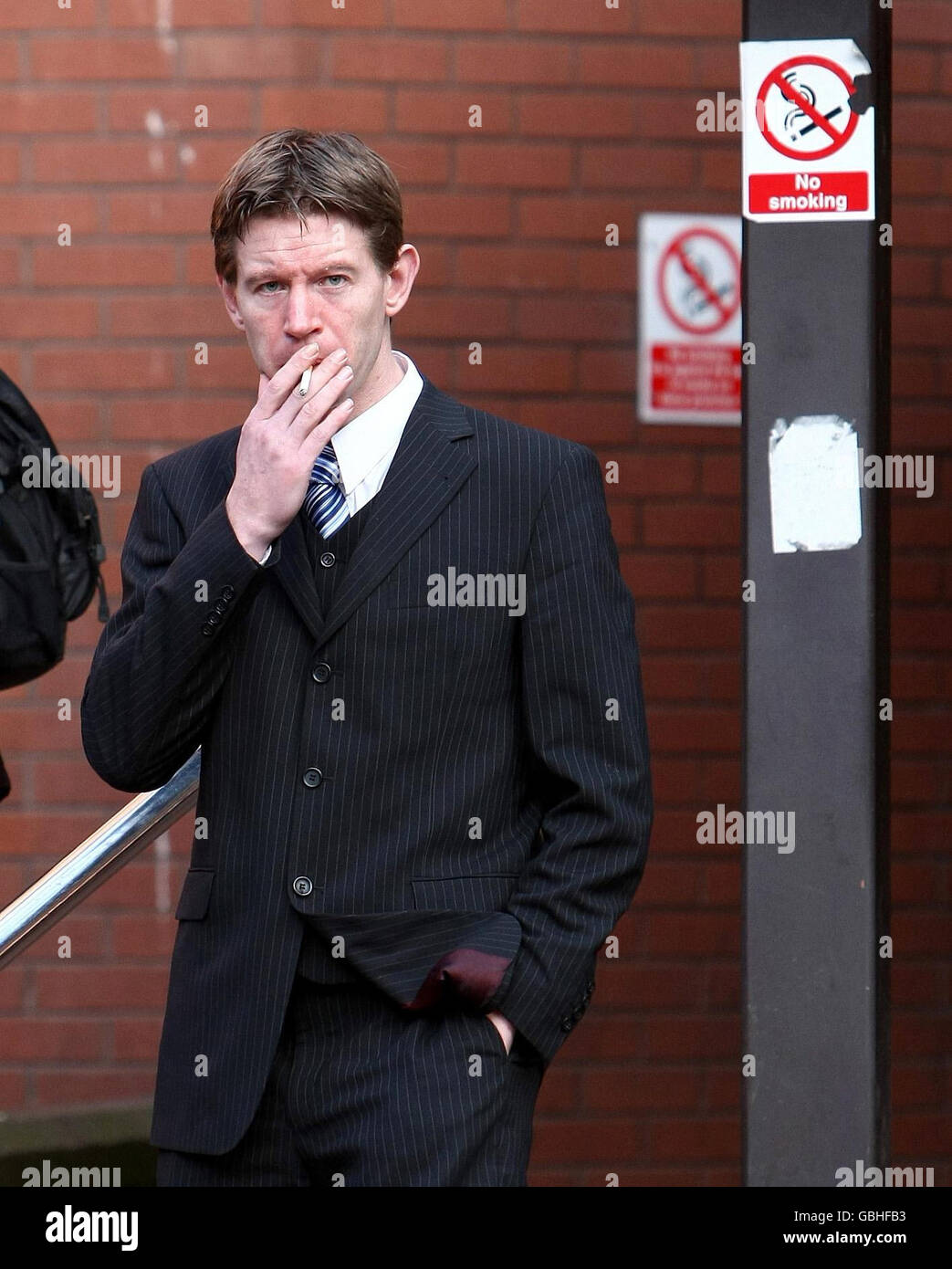 Ian Price leaves Birmingham Crown Court, Birmingham, after the court heard that he tried to murder his wife by rigging their home with a home-made fire-starting device while he spent the night with his mistress. Stock Photo