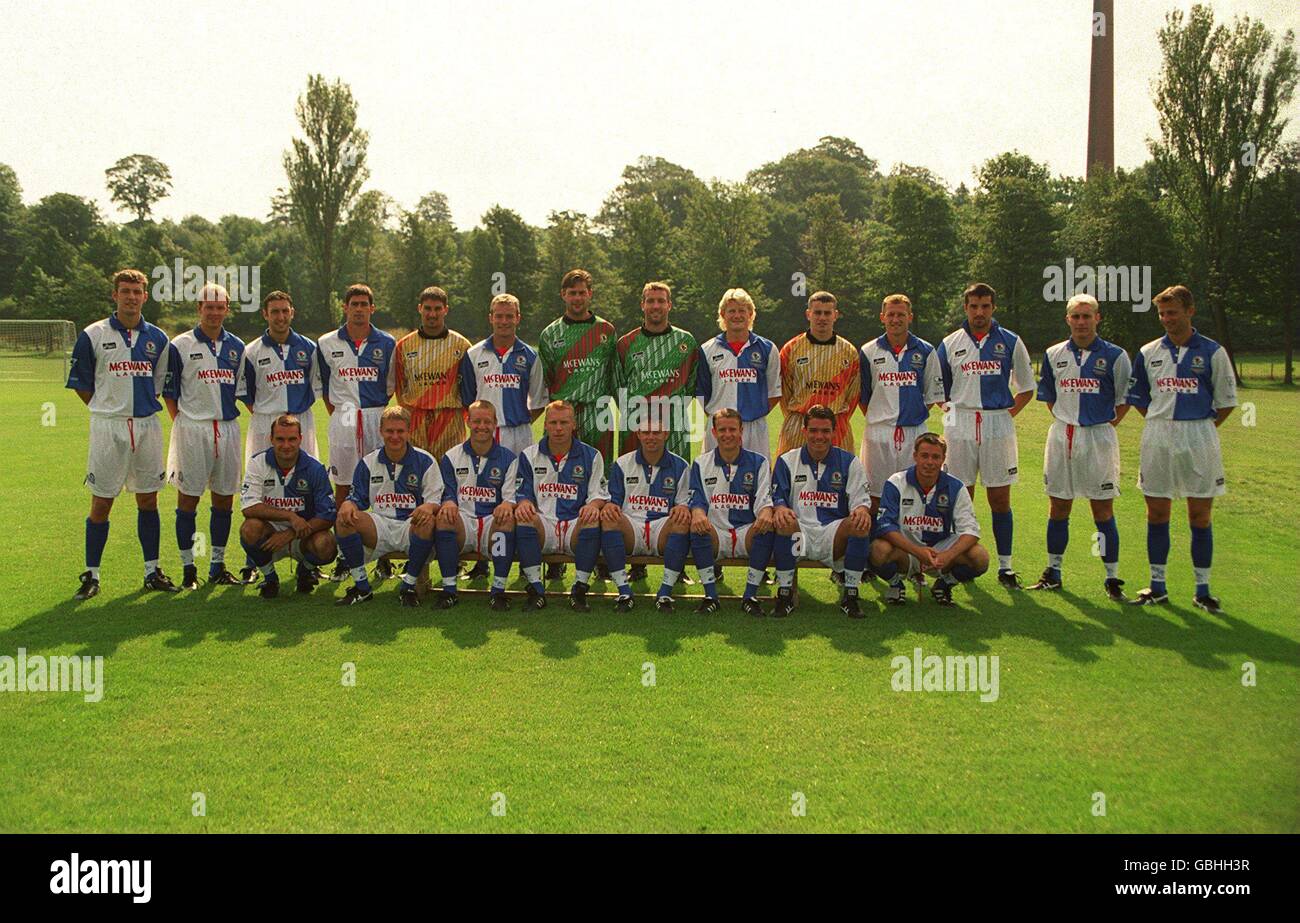 UEFA Champions League 1995/96. UEFA Champions League 1995/96 .... Blackburn  Rovers team group Stock Photo - Alamy