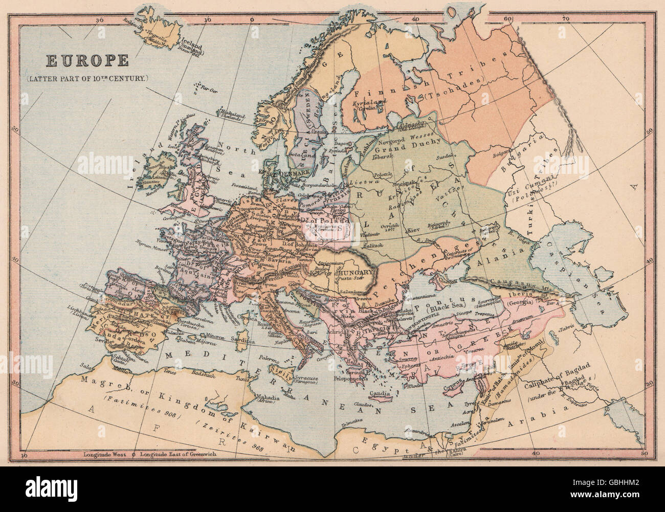 Karte Europa 1880 | Landkarte