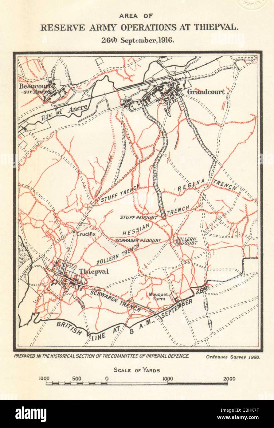 WW1 WESTERN FRONT: Somme. Reserve Army trenches Thiepval 26 Sept 1916