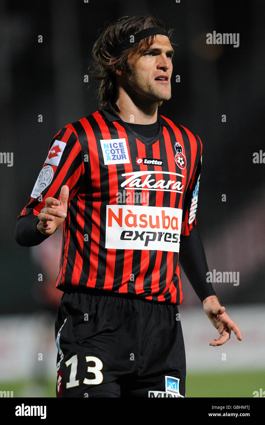 Soccer - French Premiere Division - Nice v Caen - Stade Municipal du Ray. Julien Sable, Nice Stock Photo