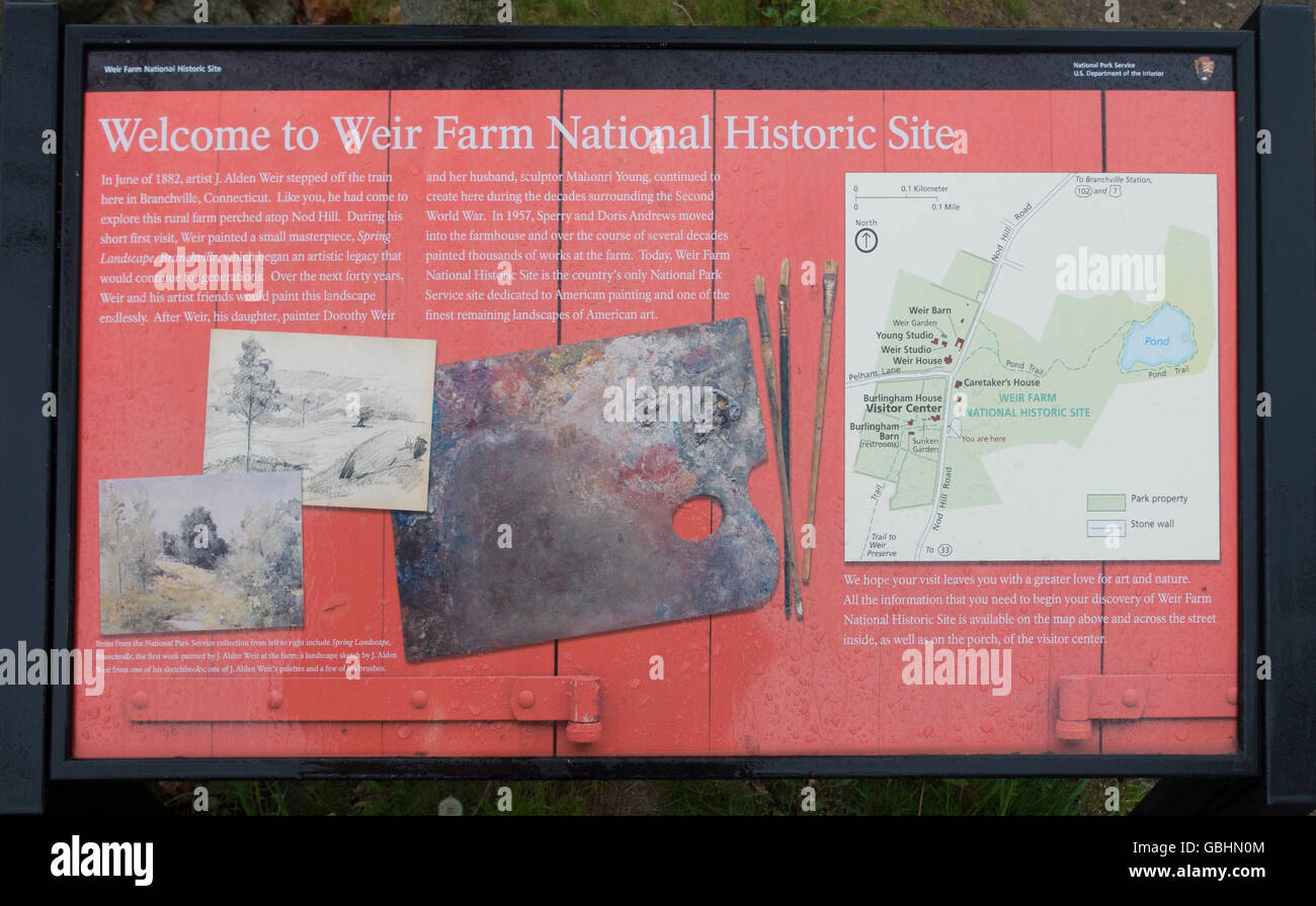 Weir Farm National Historic site Wilton CT Stock Photo