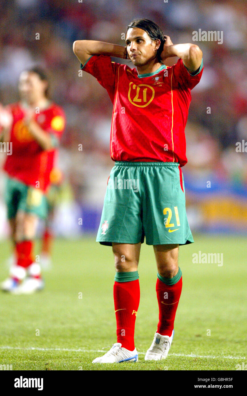 Soccer - UEFA European Championship 2004 - Group A - Russia v Portugal. Nuno Gomes, Portugal Stock Photo