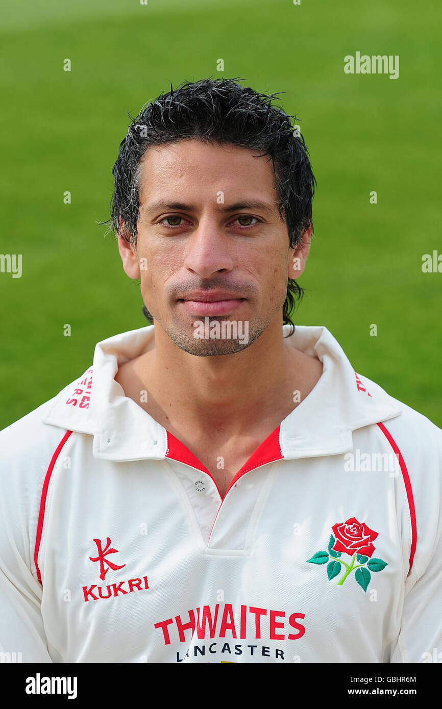 Cricket Lancashire Press Day Old Trafford Cricket Ground. Sajid