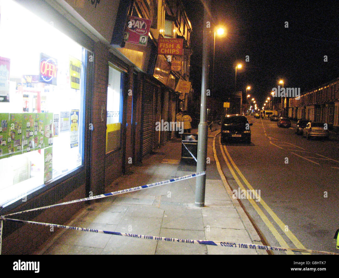 Police at the scene of an address in earle road hires stock