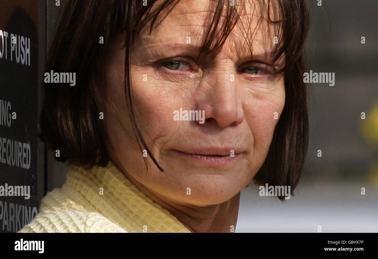 Jackiey Budden, mother of the late Jade Goody, who passed away in the early hours of the morning, at her home in Essex. Stock Photo
