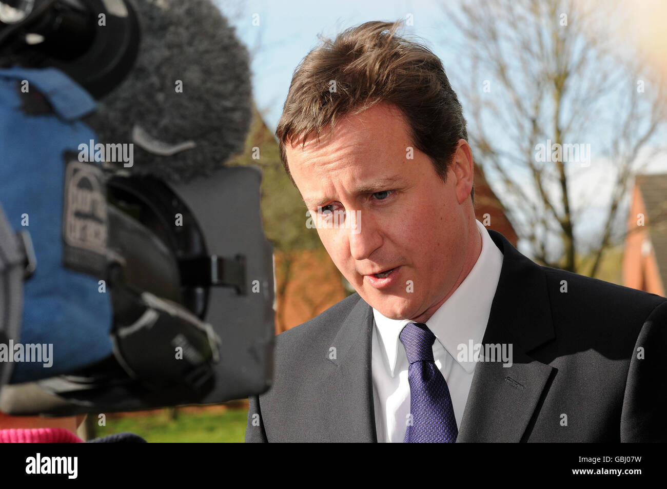 David Cameron visits Preston Stock Photo Alamy
