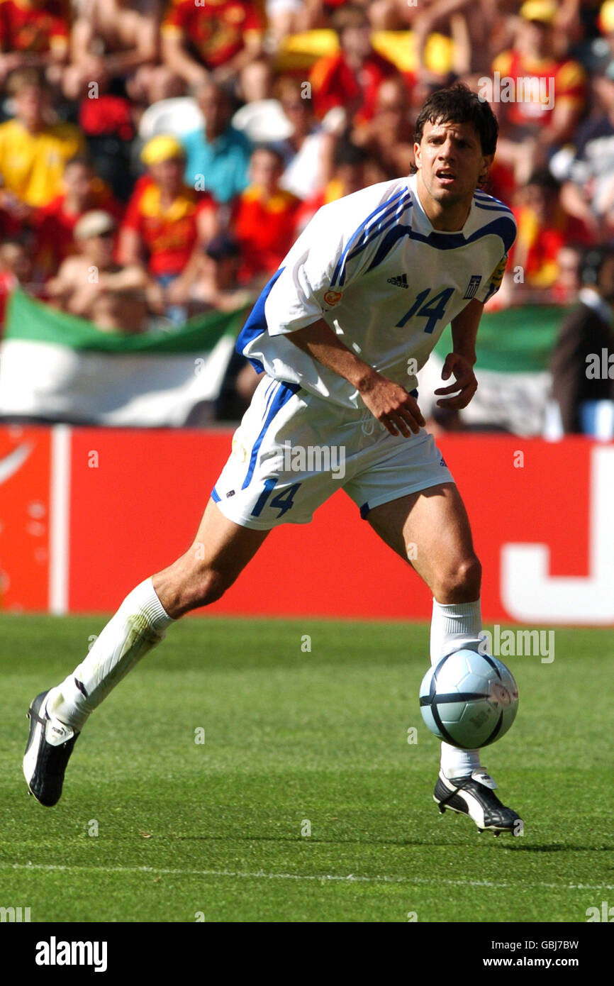 Soccer - UEFA European Championship 2004 - Group A - Greece v Spain. Panagiotis Fyssas, Greece Stock Photo