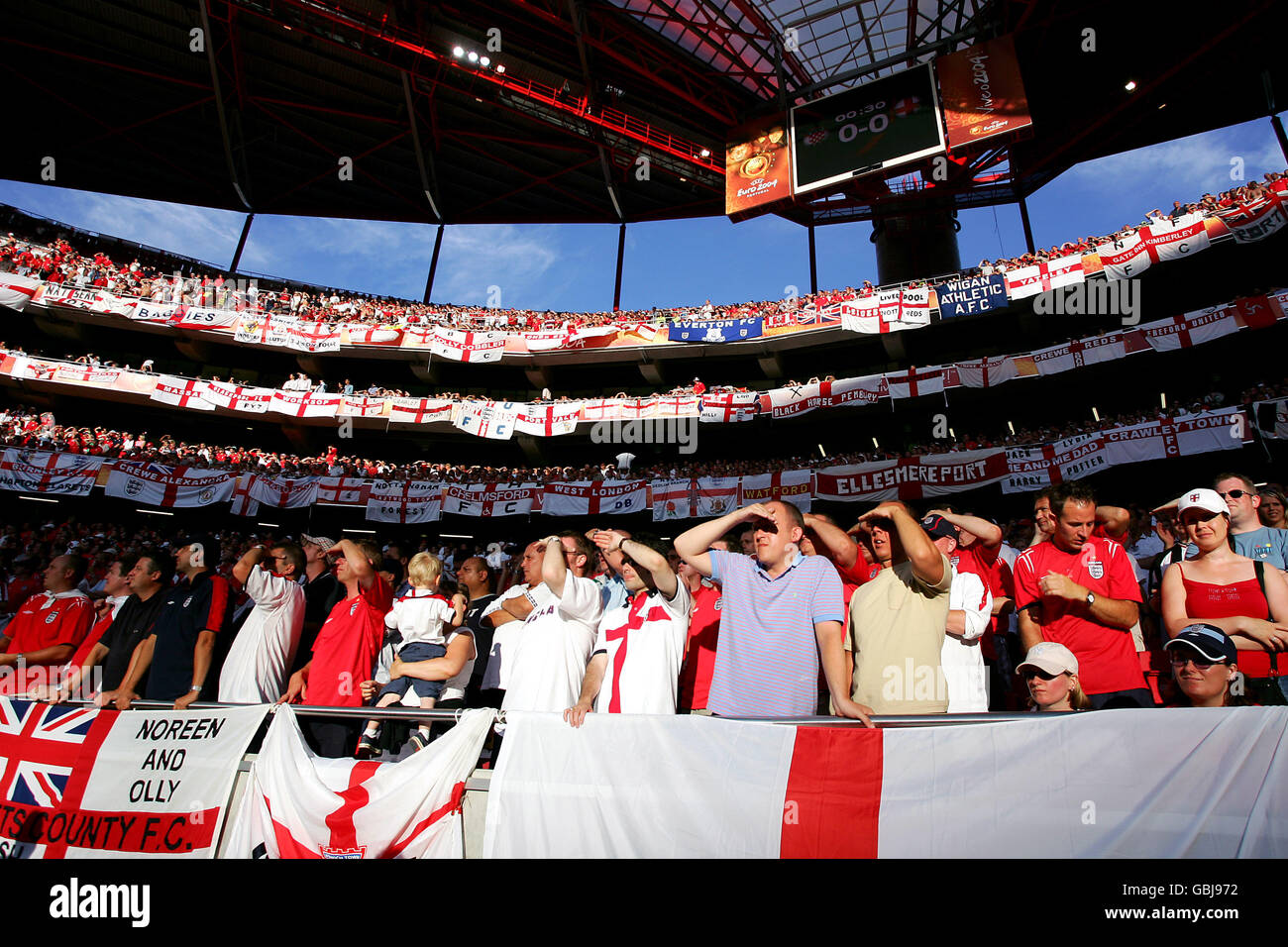 Euro 2004 england fans hi-res stock photography and images - Page