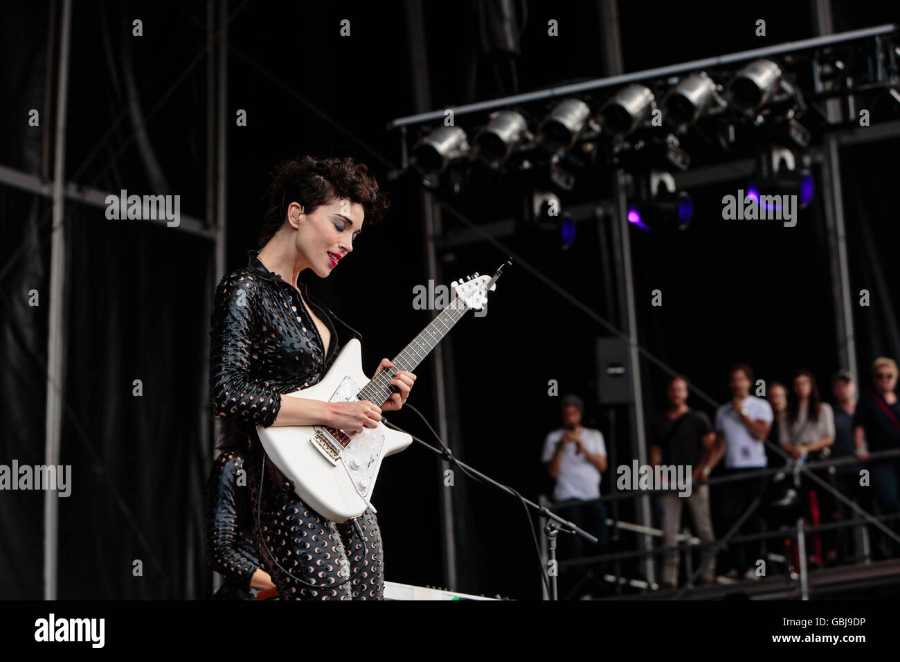 Annie Clark performs with her band St. Vincent at Outside Lands Music Festival Stock Photo