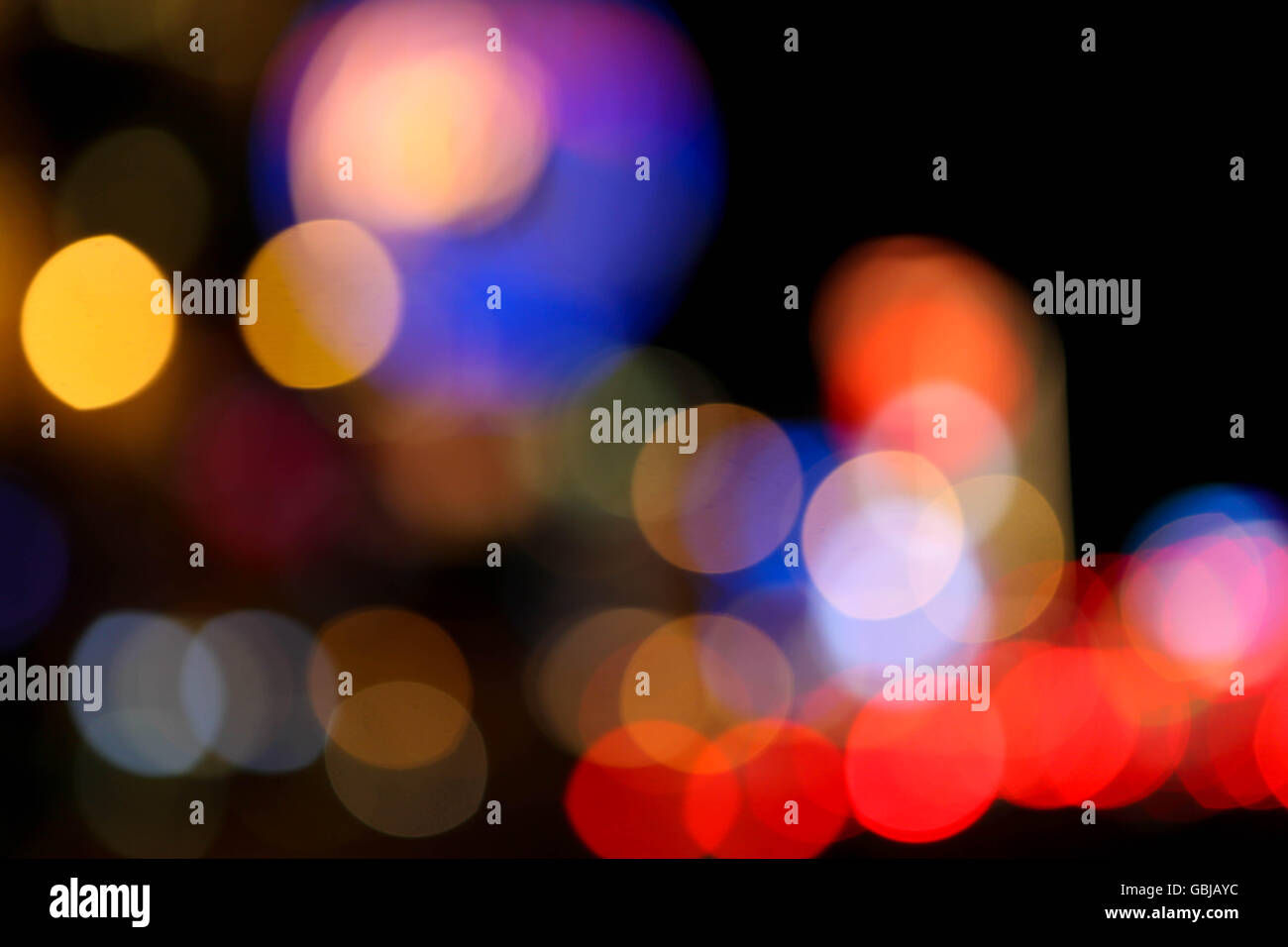 bokeh lights, blurred light effect or pattern. Stock Photo