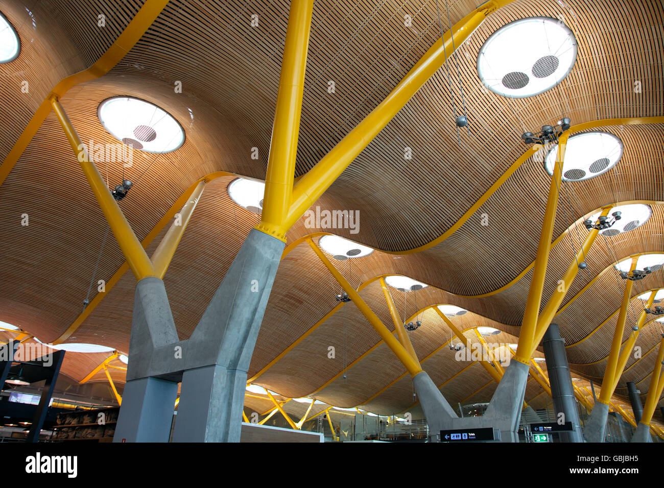 Roof of Terminal 4, Barajas Airport by Ricjard Rogers Stock Photo