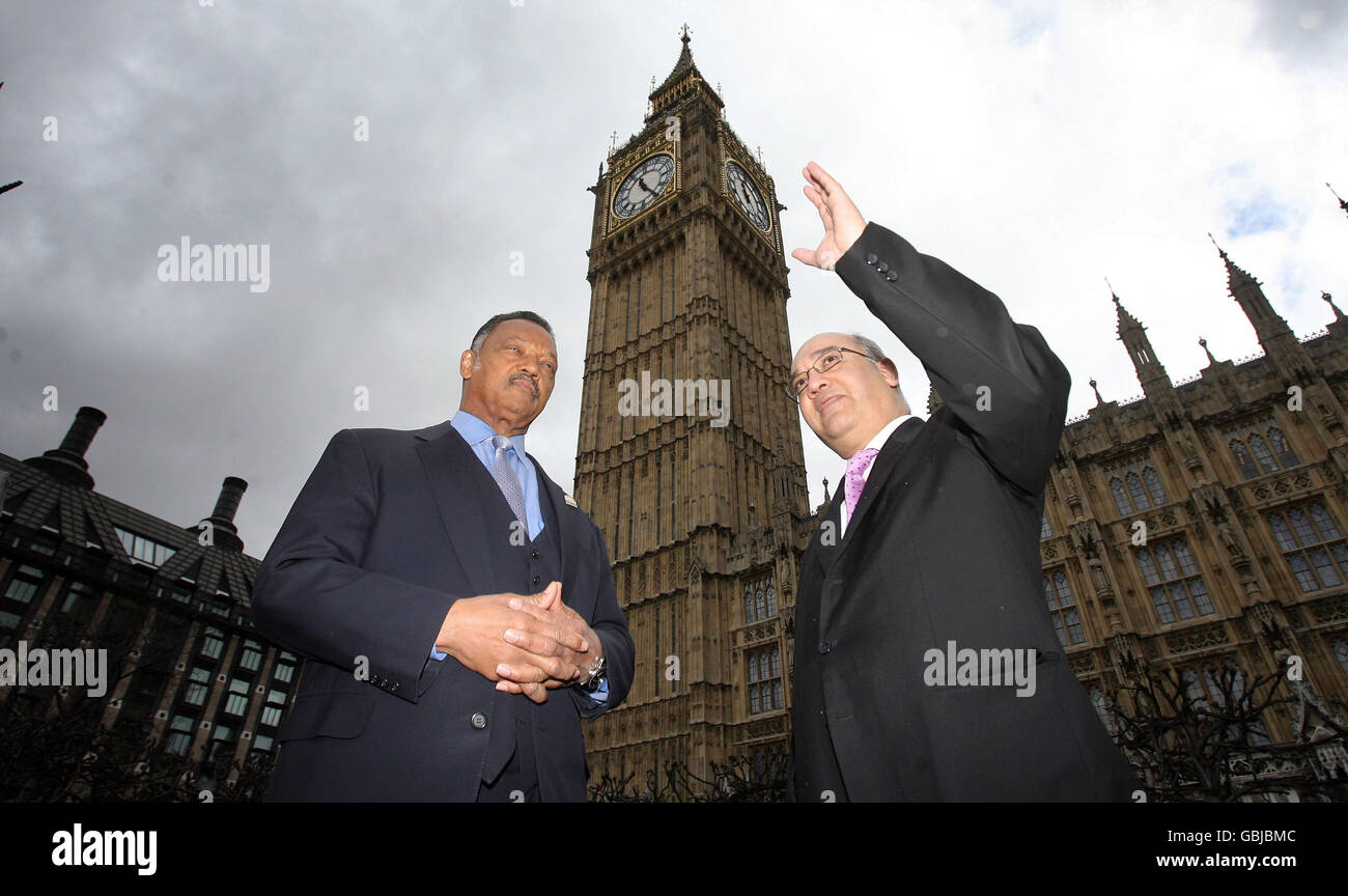 American civil rights campaigner Reverend Jesse Jackson and chair of