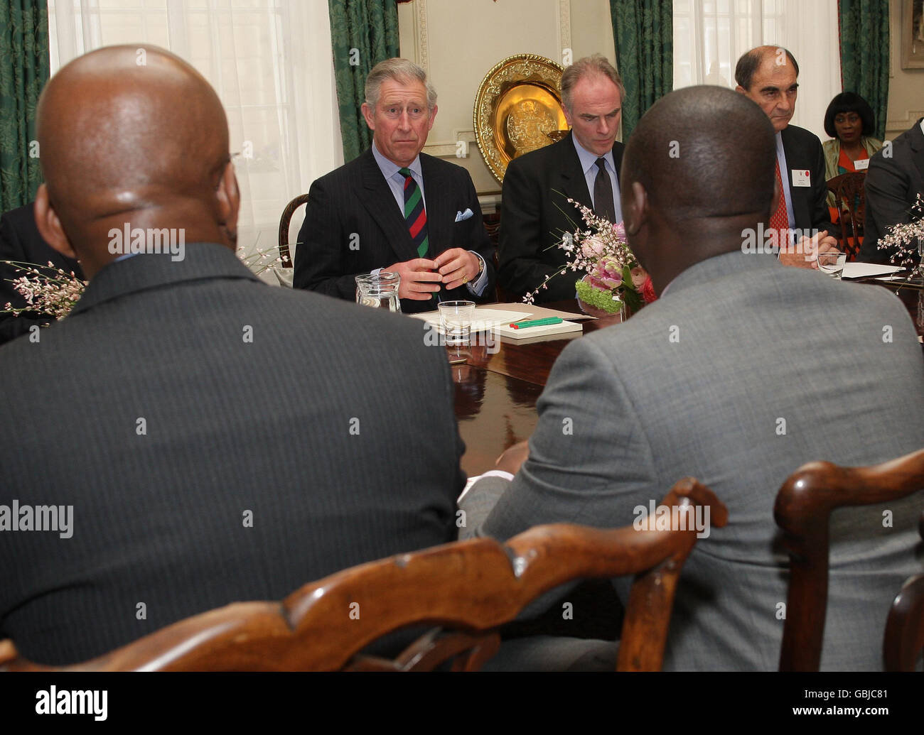 The Prince of Wales at a meeting of the African Task Force Advisory Board at Clarence House in London. Stock Photo