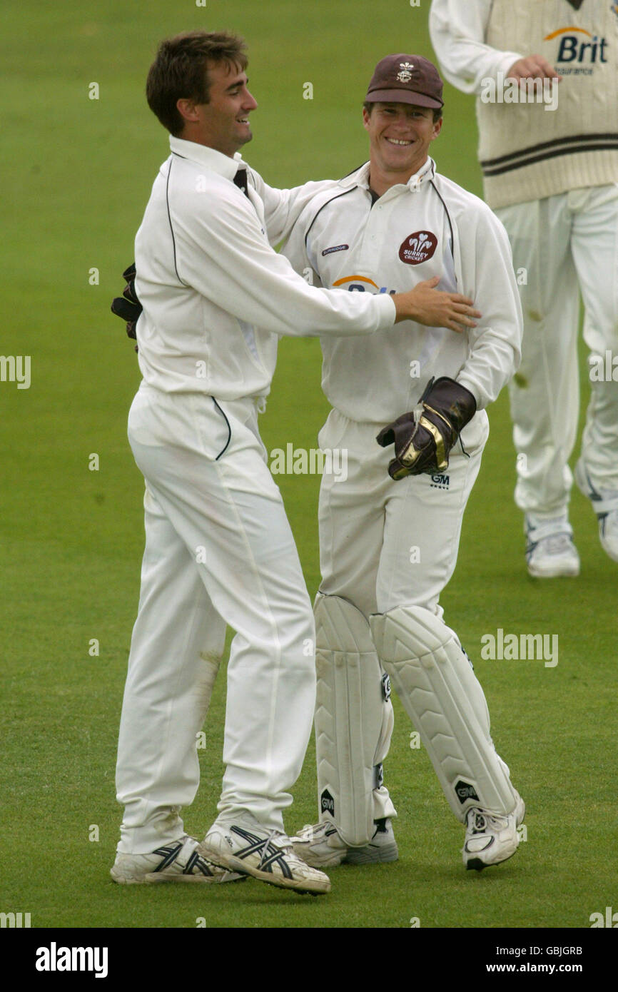 Tim Murtagh Surrey's Tim Murtagh celebrates taking the wicket of Gloucestershire's ...
