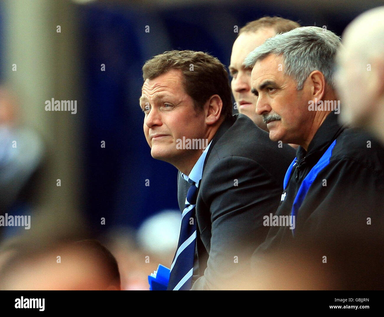 Soccer - Coca-Cola Football League Championship - Ipswich Town v Doncaster Rovers - Portman Road. Ipswich Town's Manager Jim Magilton watches his team lose during the Coca-Cola Football League Championship match at Portman Road, Ipswich. Stock Photo