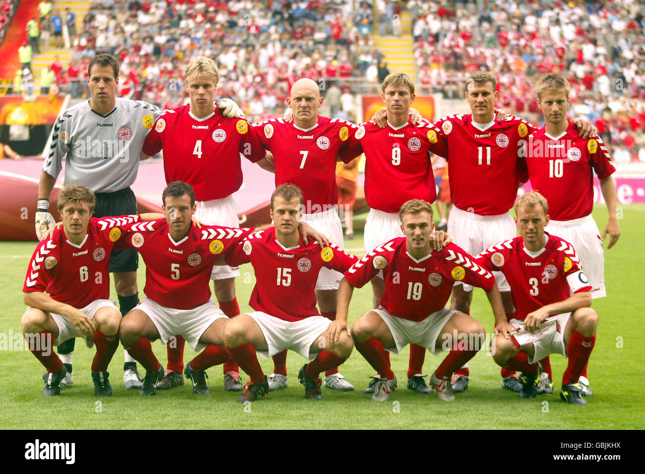 Soccer - UEFA European Championship 2004 - Group C - Bulgaria v Denmark. Denmark team group Stock Photo