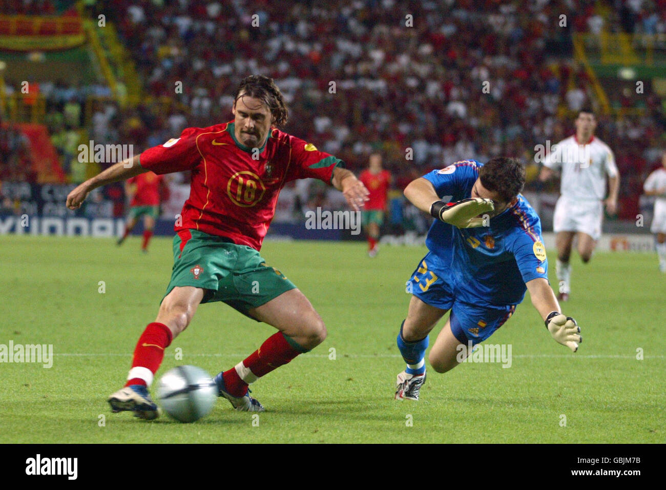 Soccer - UEFA European Championship 2004 - Group A - Spain v Portugal Stock Photo