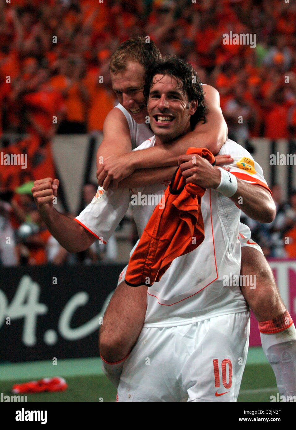 Netherlands van nistelrooy celebrates scoring hi-res stock