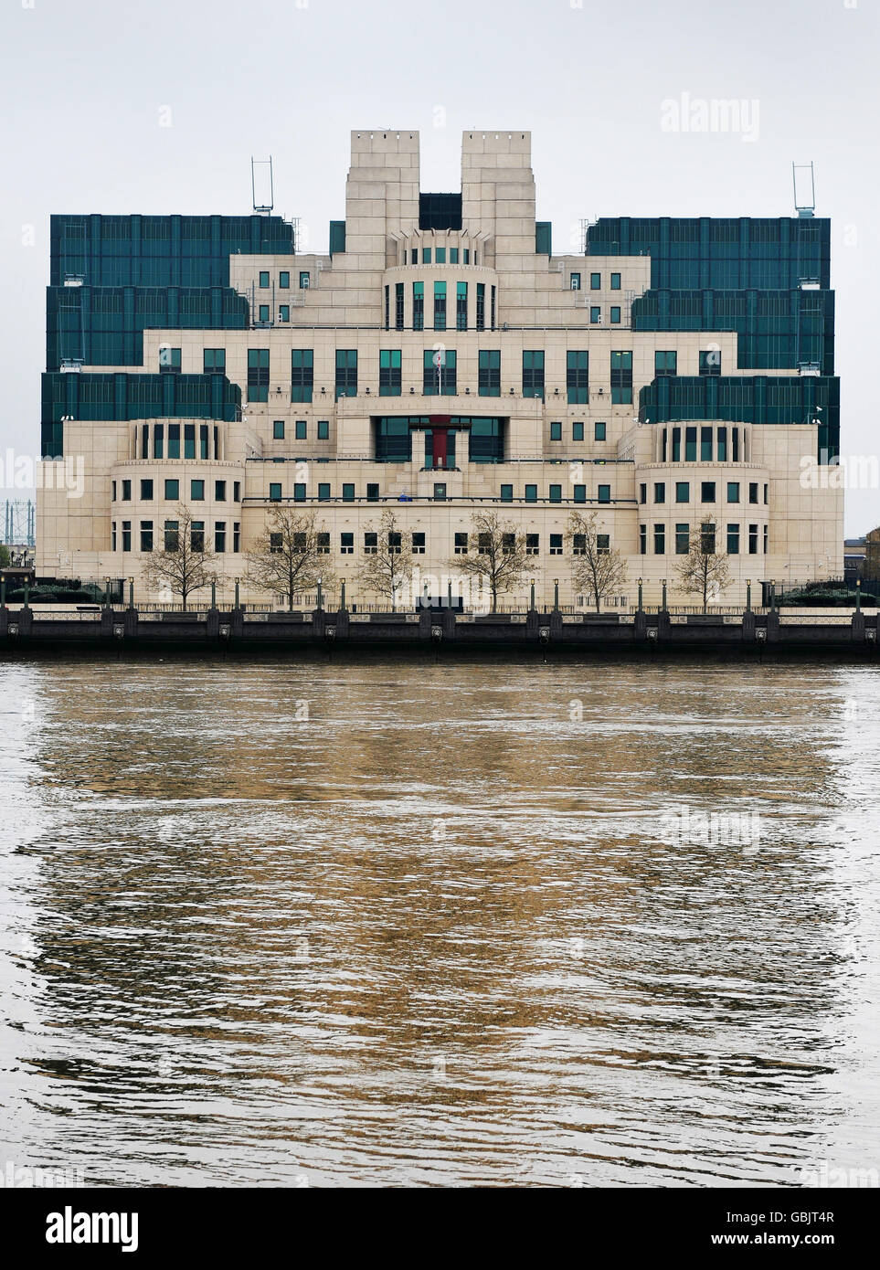 General view of the Secret Intelligence Service building in Vauxhall, London. Stock Photo