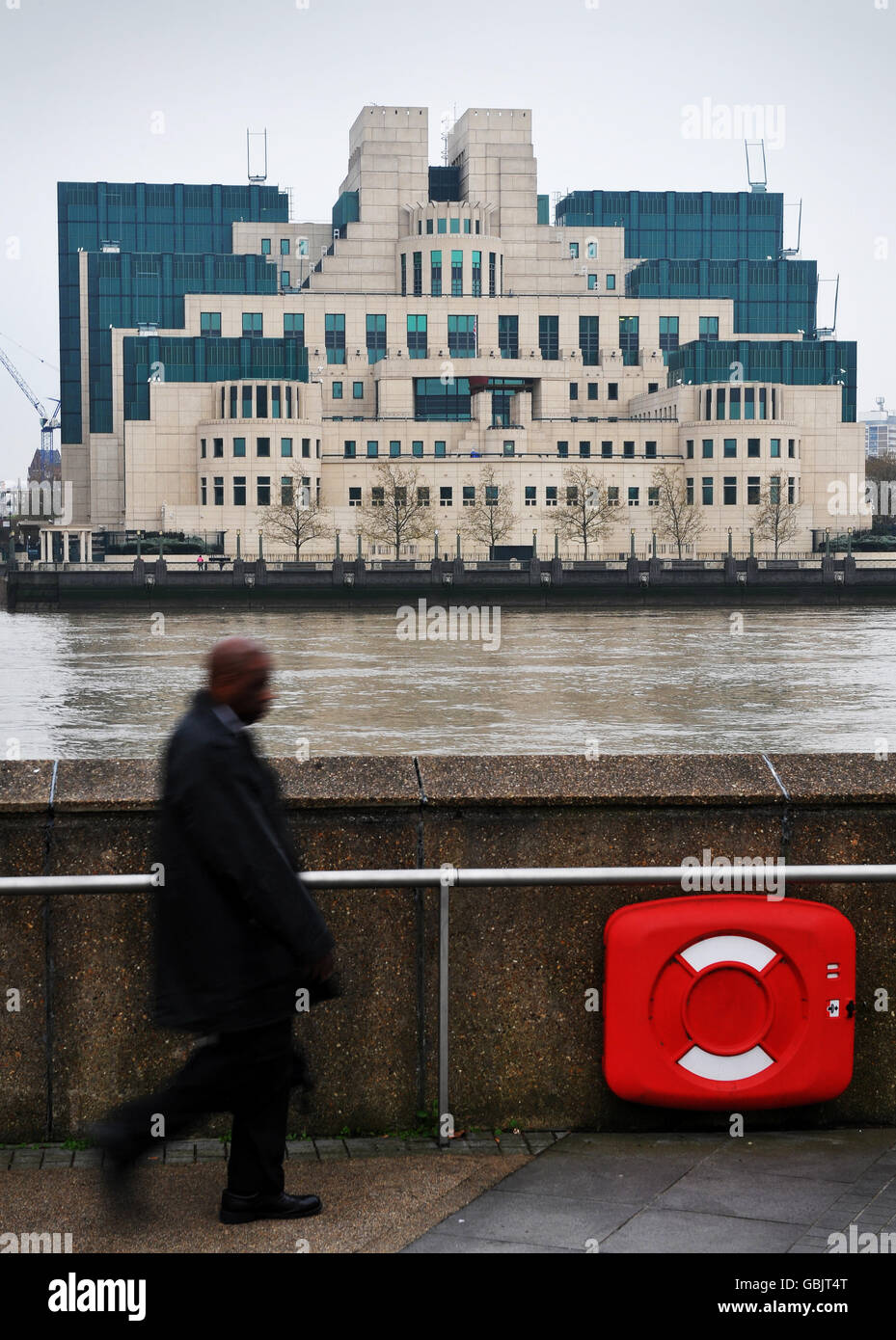 SIS Building. General view of the Secret Intelligence Service building in Vauxhall, London. Stock Photo