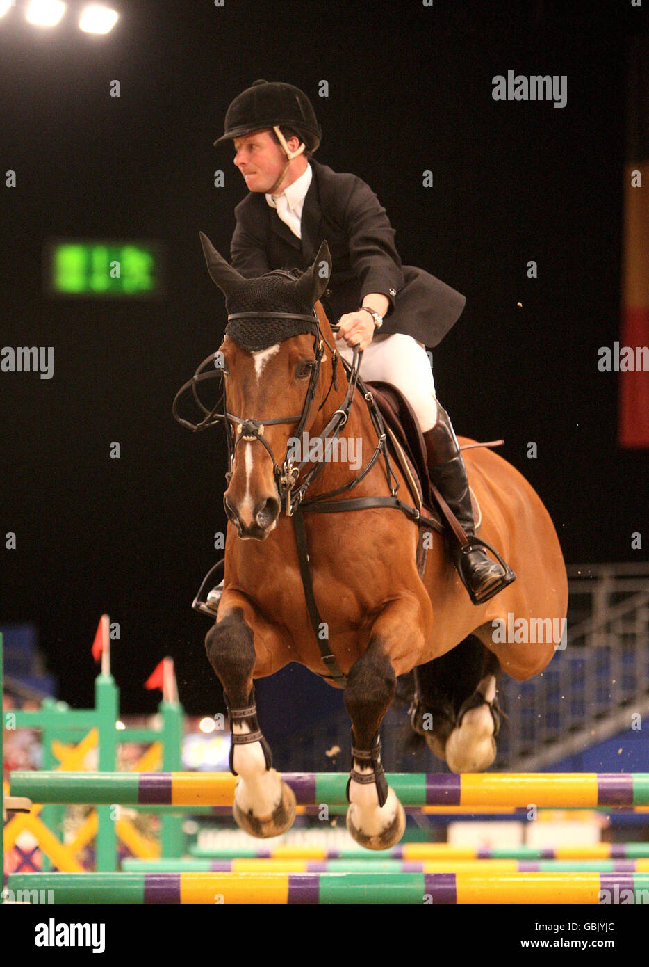 Equestrian - British Open Show Jumping Championships - LG Arena Stock Photo