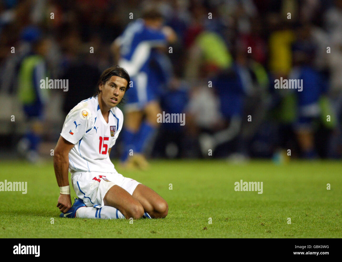 Soccer - UEFA European Championship 2004 - Semi Final - Greece v Czech Republic Stock Photo