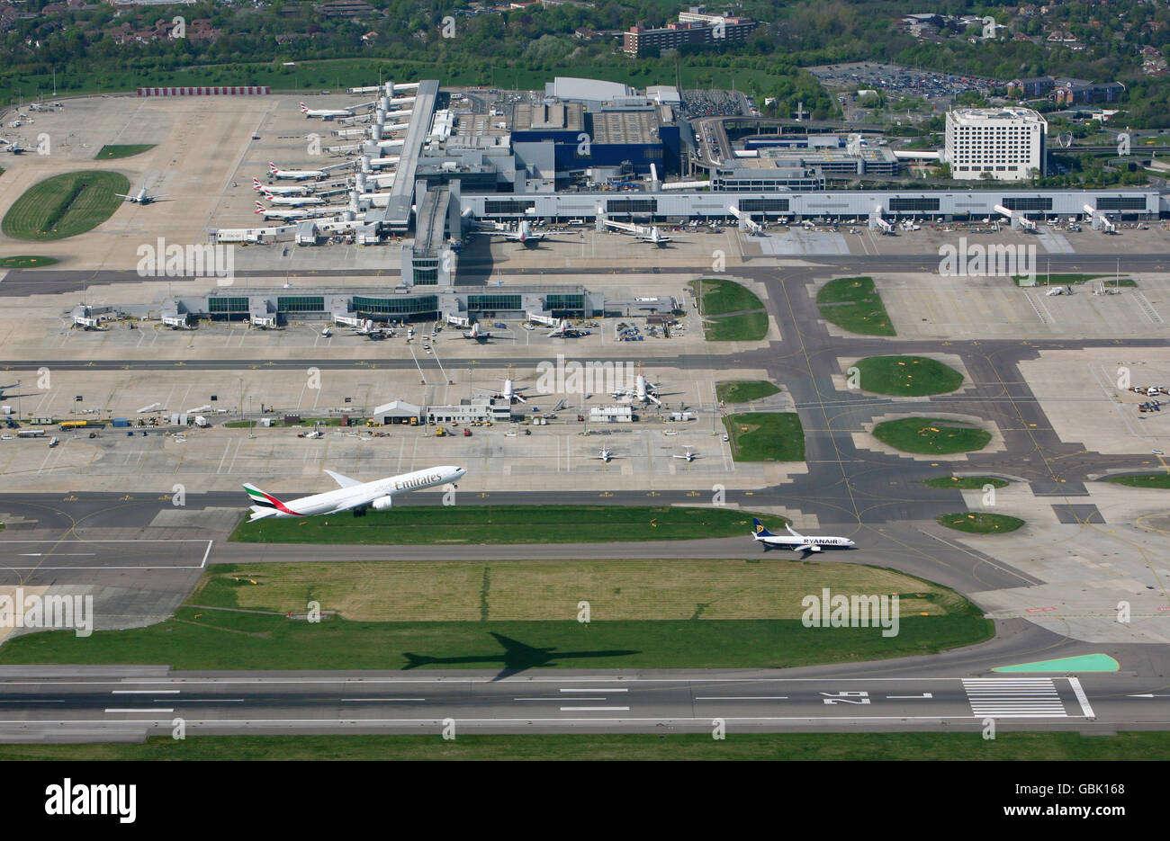 A general view from the south of Gatwick Airport North Terminal