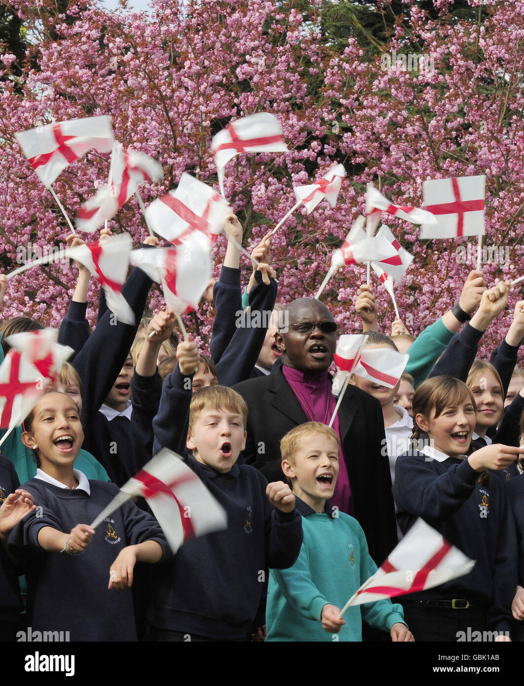 As he celebrates with the st georges flag hi-res stock photography and ...