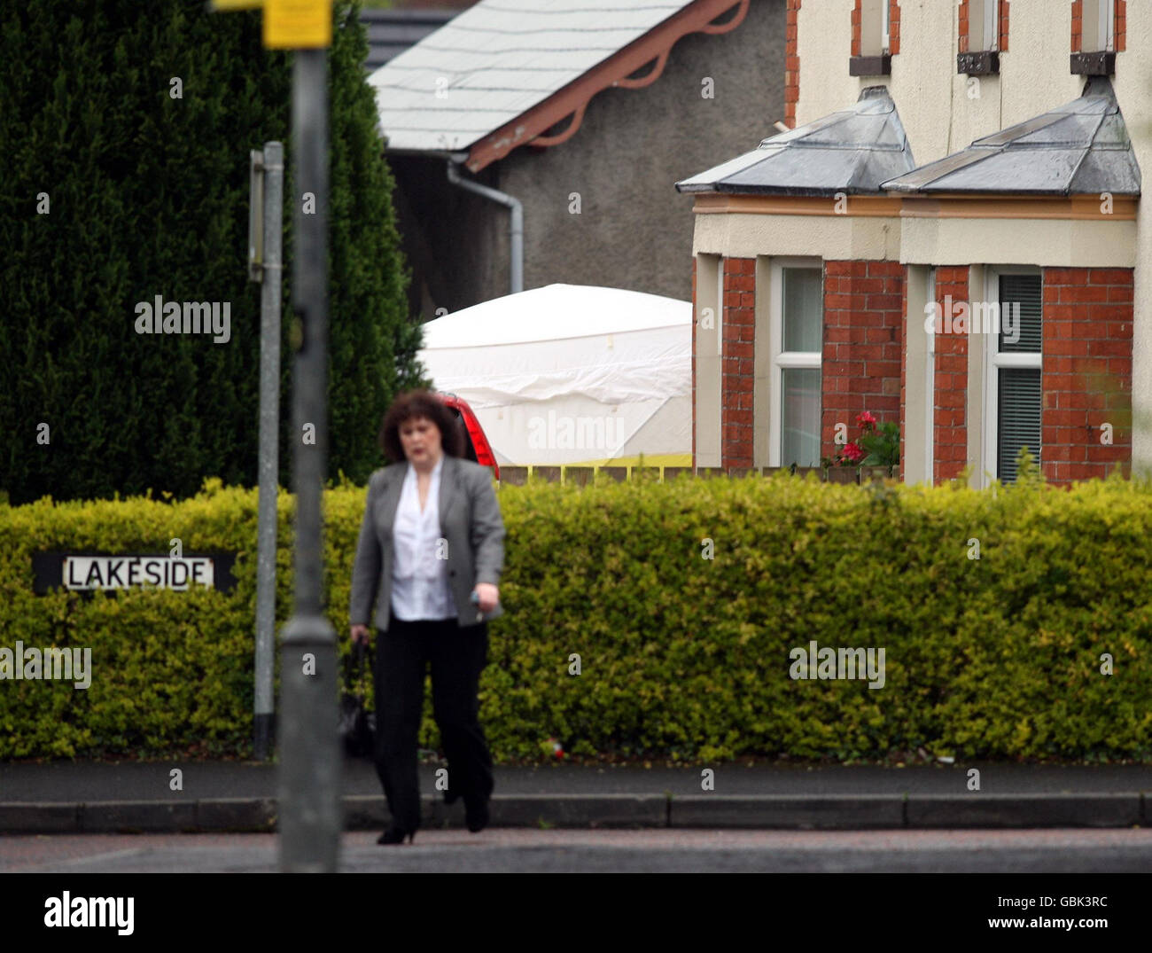 Templepatrick Crash Police at the scene of a shooting in templepatrick hi-res stock ...