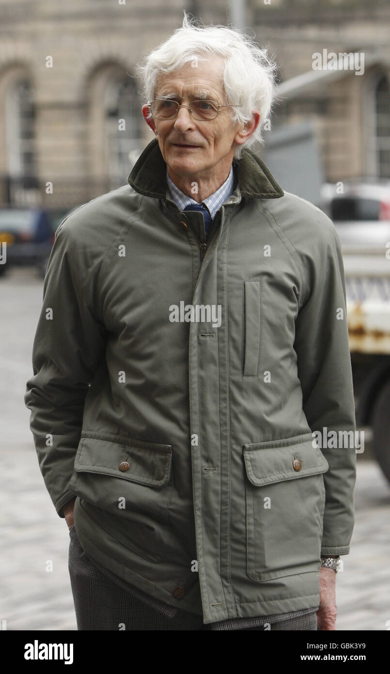 Dr.Jim Swire, who lost his daughter in the Lockerbie bombing, arrives at Edinburgh High Court on the first day of the appeal of Lockerbie bomber Abdelbaset Ali Mohmed Al Megrahi. Stock Photo
