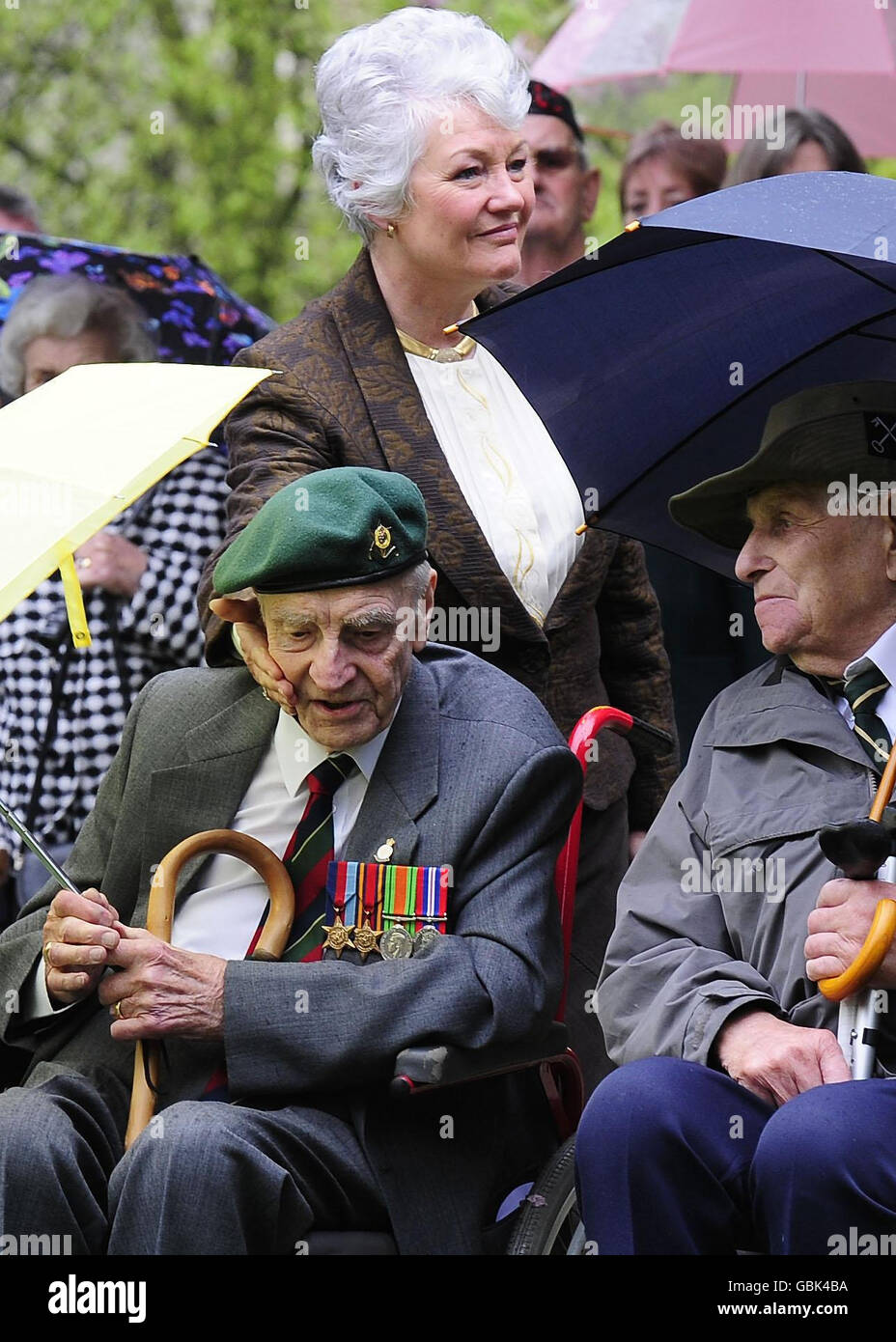 Veterans of the Battle of Kohima remembered at the 65th anniversary of the battle, with a service at York Minster and wreath laying at the Kohima Memorial in the Minster Gardens. Stock Photo