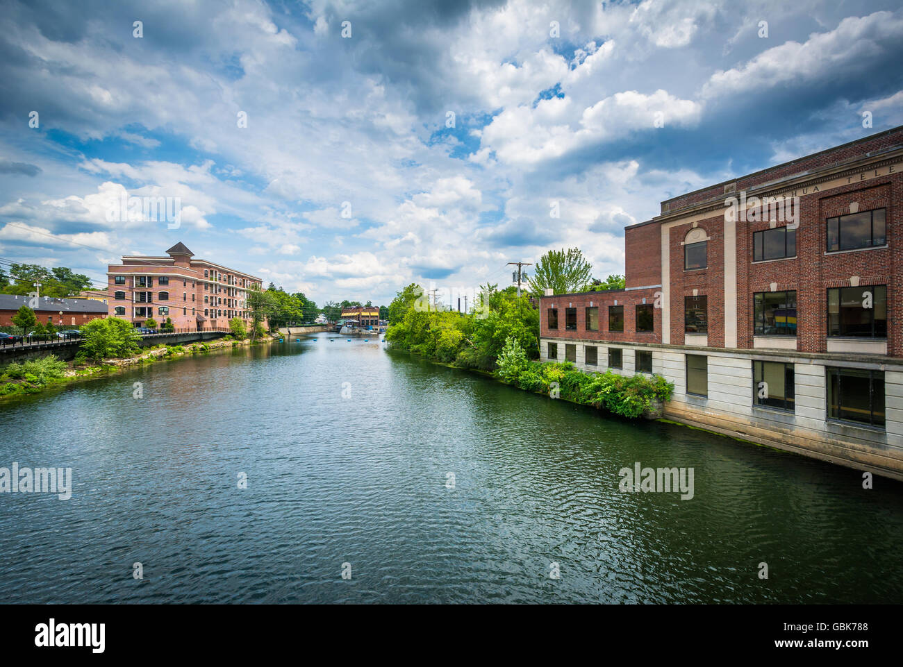 The Nashua River, in Nashua, New Hampshire Stock Photo Alamy