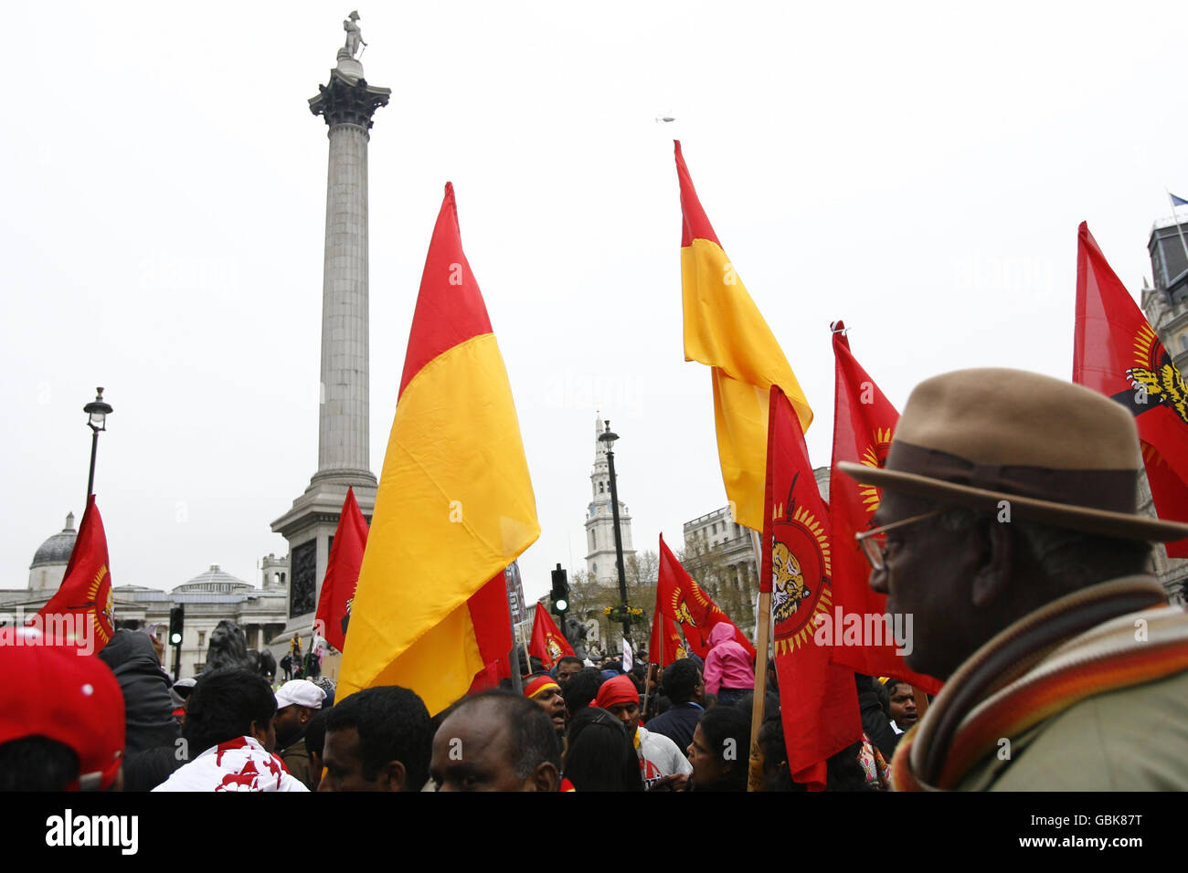 Tamils protest in Westminster Stock Photo