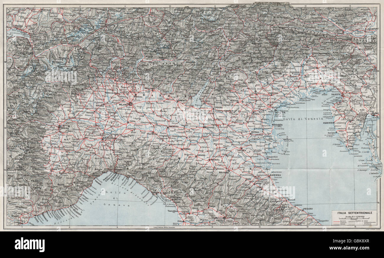 Map of northern italy High Resolution Stock Photography and Images - Alamy