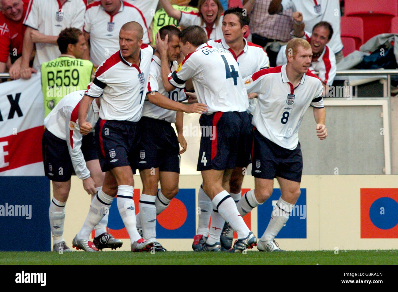 Soccer - UEFA European Championship 2004 - Quarter Final - Portugal v England Stock Photo