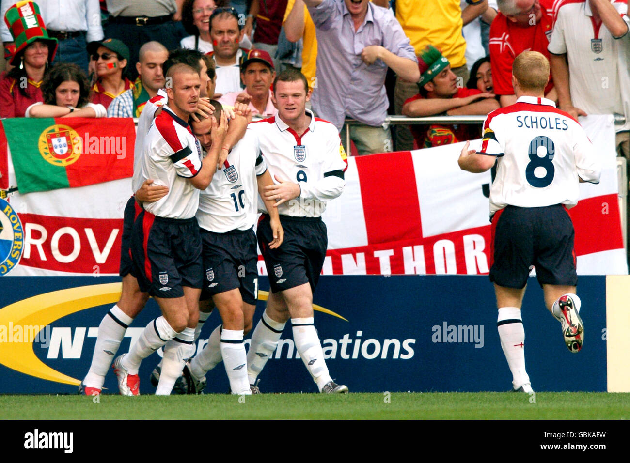 Soccer - UEFA European Championship 2004 - Quarter Final - Portugal v England Stock Photo