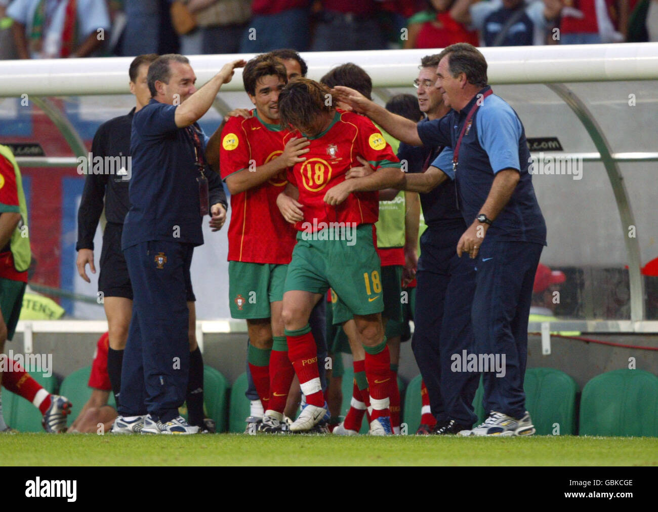 Soccer - UEFA European Championship 2004 - Semi Final - Portugal v Holland Stock Photo