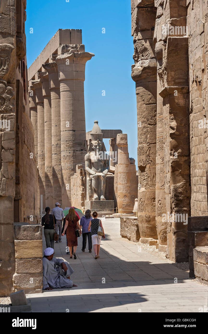 Portico, Karnak Temple, Karnak, Luxor, Egypt Stock Photo