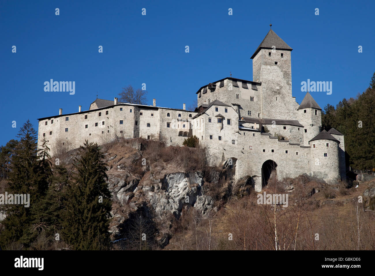 Castle Tures, Sand in Taufers, Campo Tures, Tauferer Tal valley, Valli di Tures, Alto Adige, Italy, Europe Stock Photo