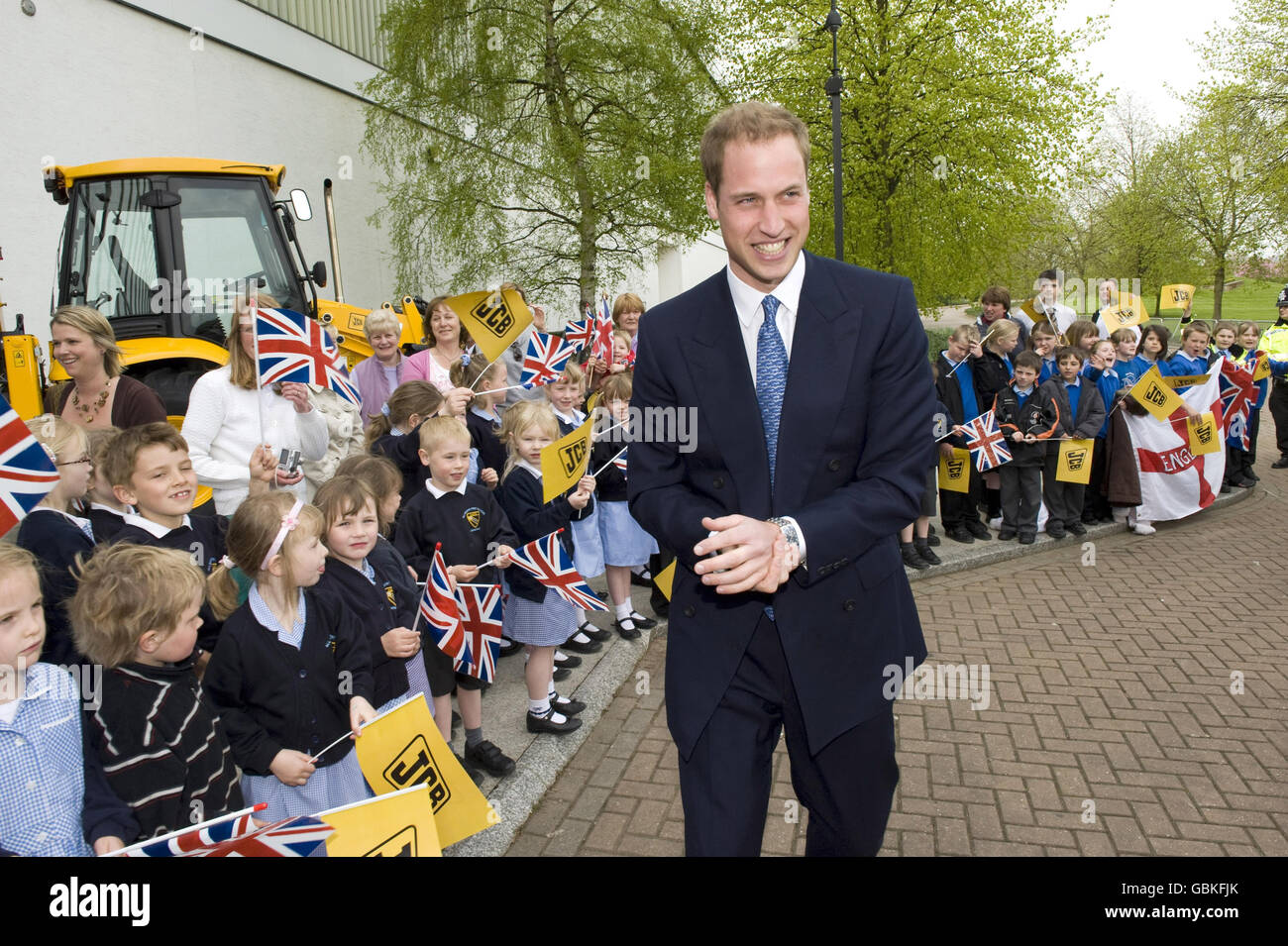 Prince William Staffordshire Visit Stock Photo