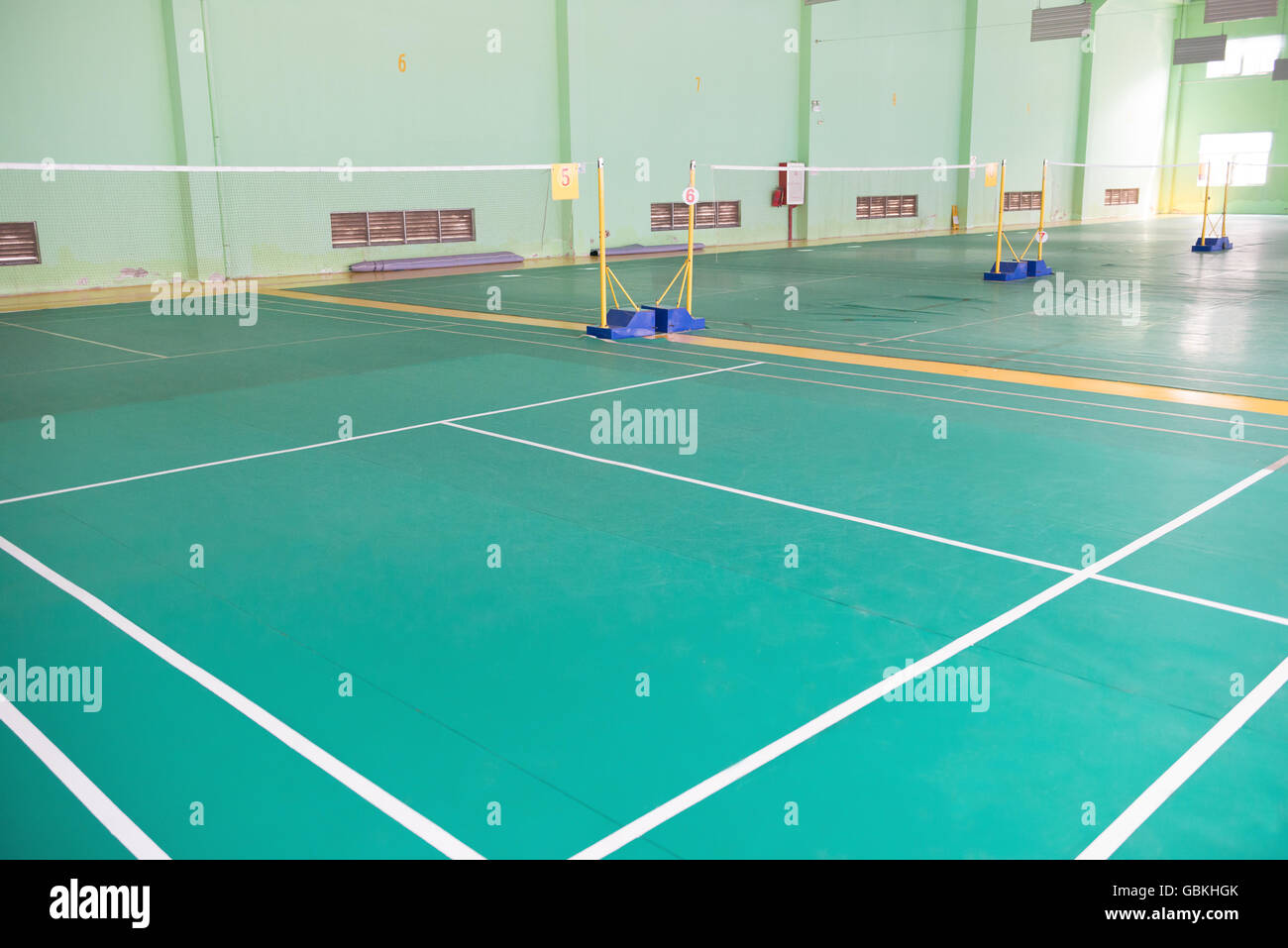 badminton courts indoor Stock Photo Alamy