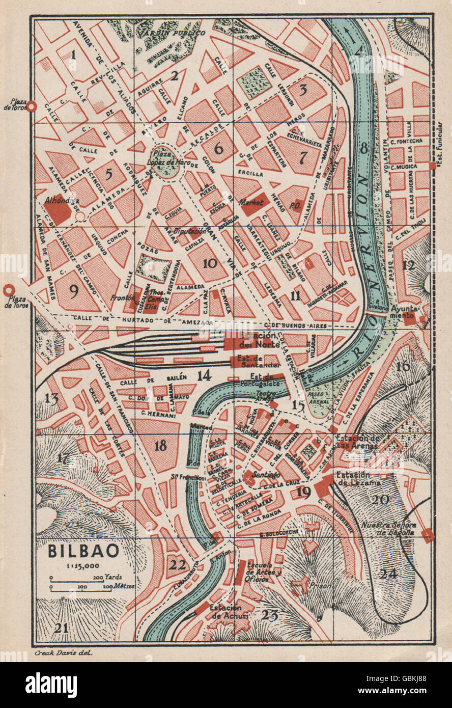 Bilbao map hi-res stock photography and images - Alamy