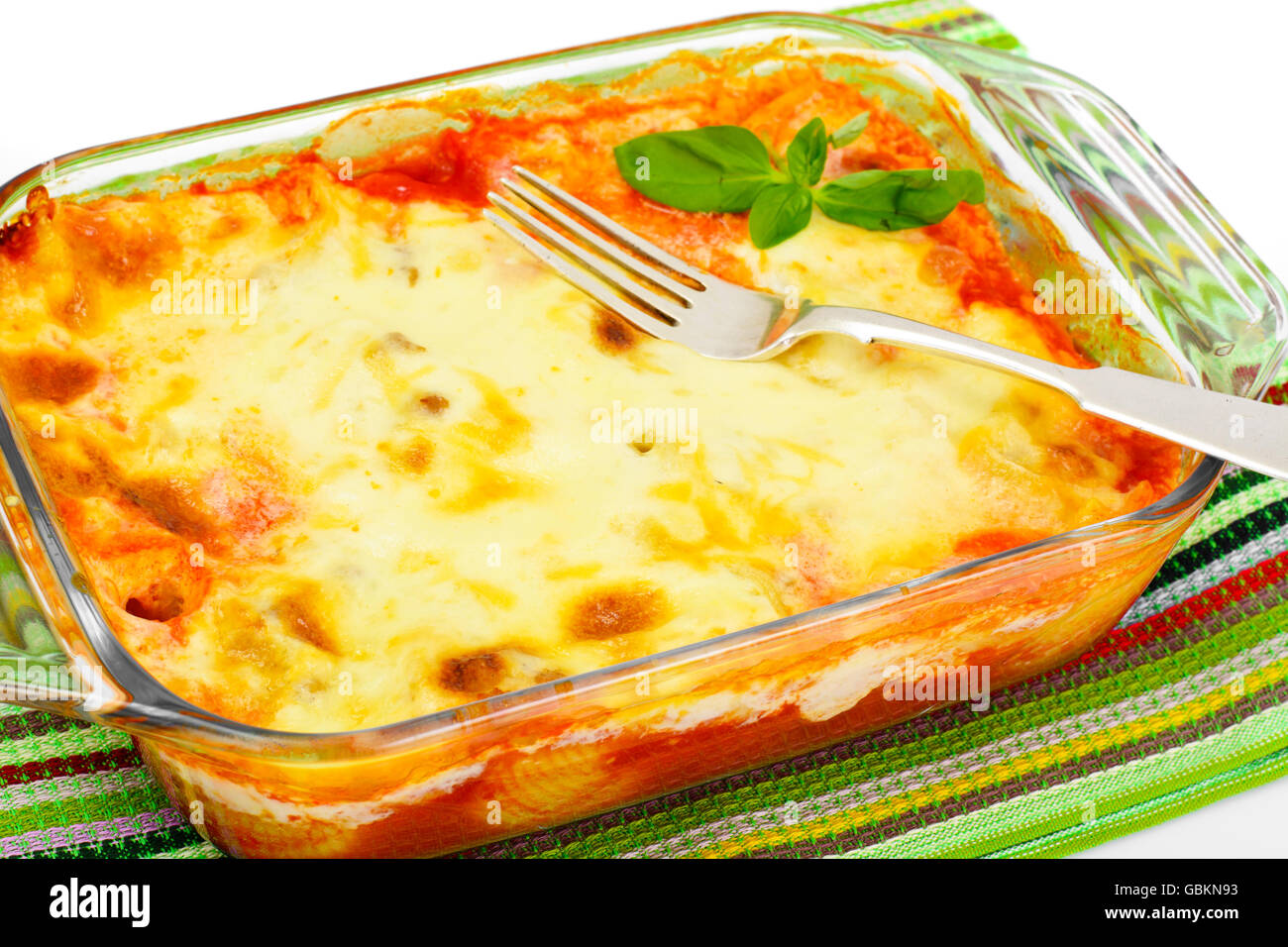 Stuffed Pasta Shells with Sauce Bechamel Stock Photo - Alamy