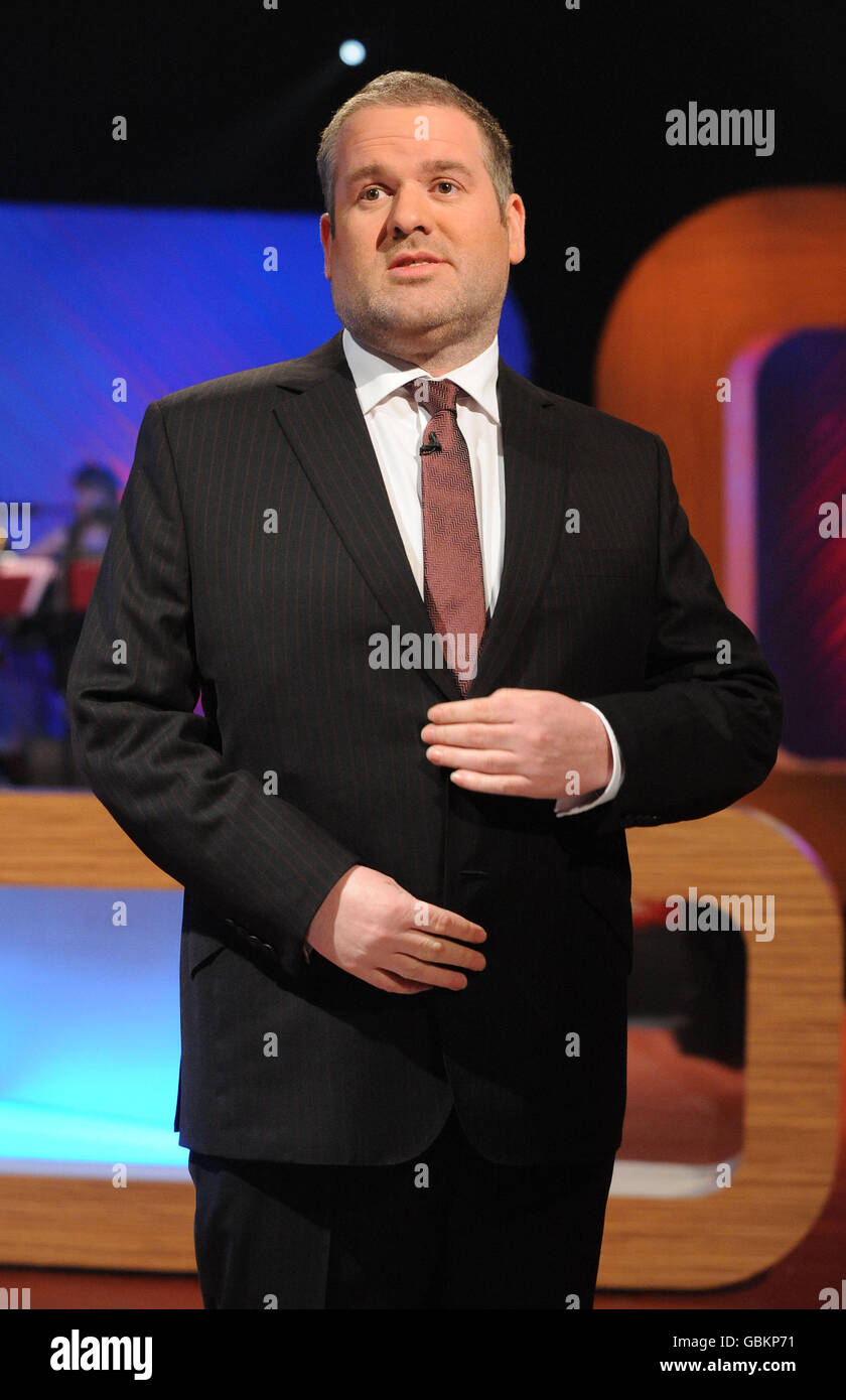 Chris Moyles during the filming of the Chris Moyles Quiz Night show at the London Studios, in central London. Stock Photo
