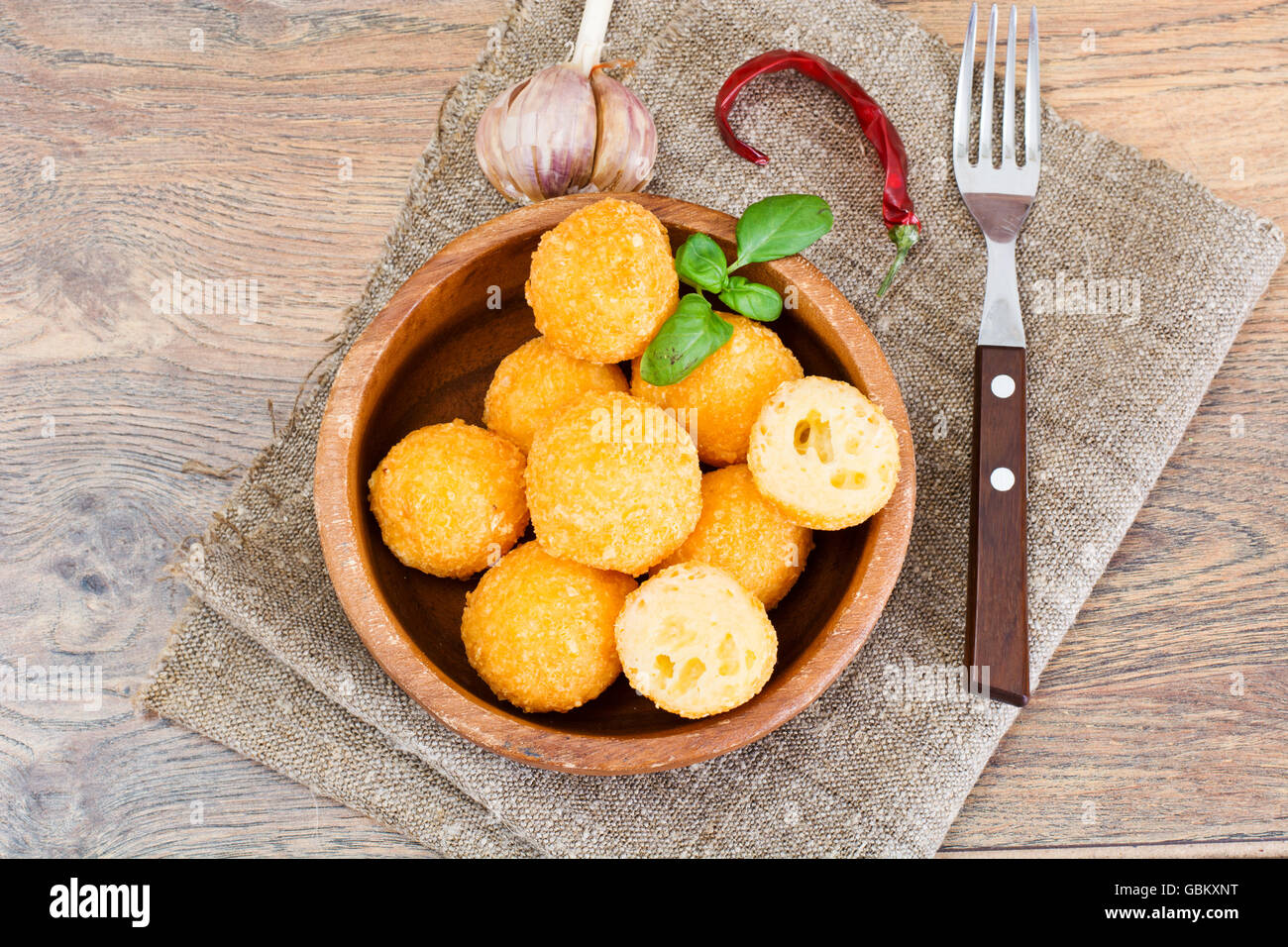 Deep Fried Potato, Cheese Balls Stock Photo Alamy