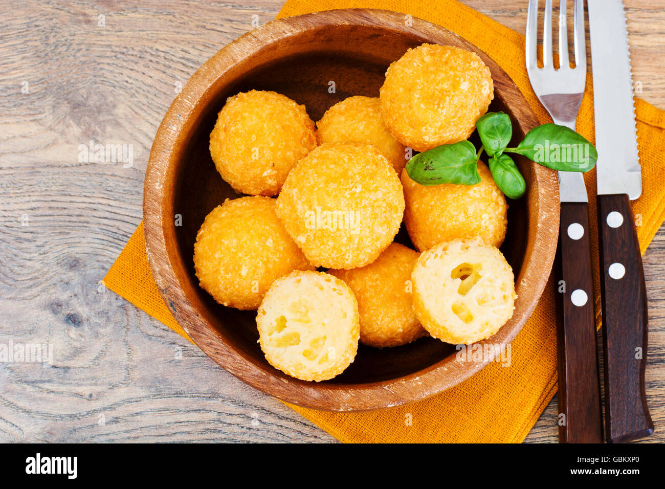 Deep Fried Potato, Cheese Balls Stock Photo Alamy